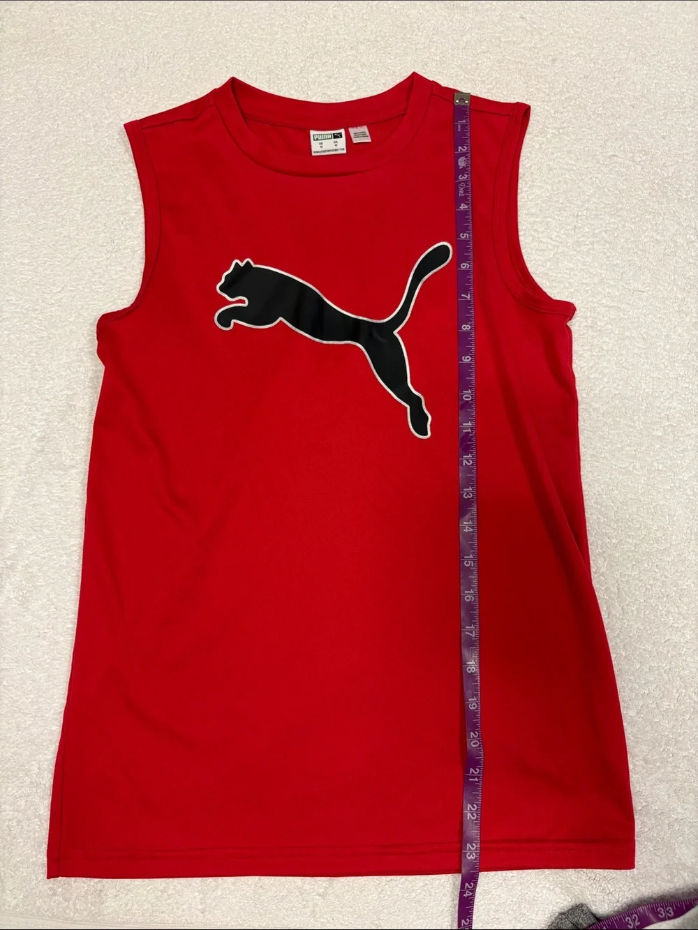 Puma Kids' lot Tanks & Tee Bundle - Blue, Red, Black, Navy size 10